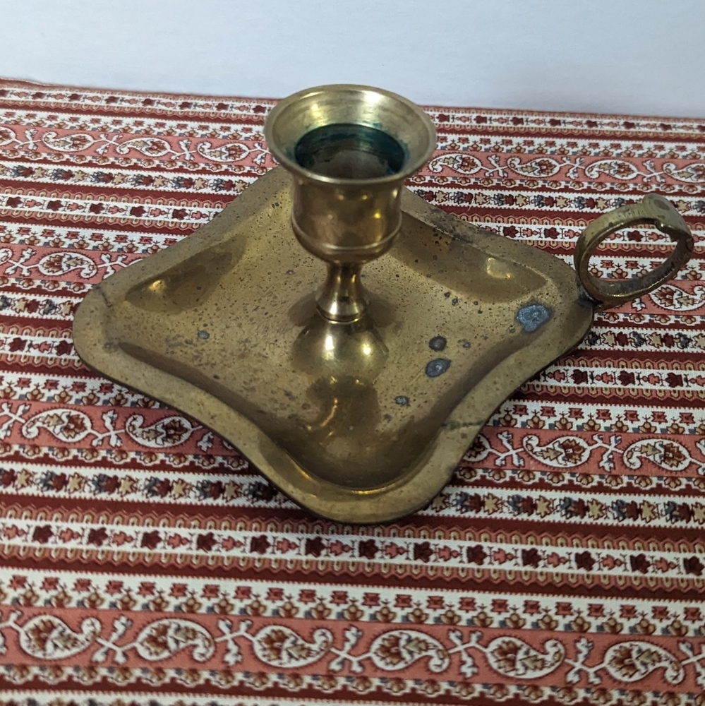 ✨Vintage Brass Square Candle Holder✨